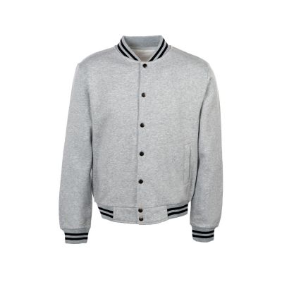 Бомбер Oxford, серый меланж, унисекс-8