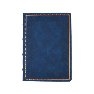 Ежедневник недатированный А4 Royal, синий с бронзовым срезом-1
