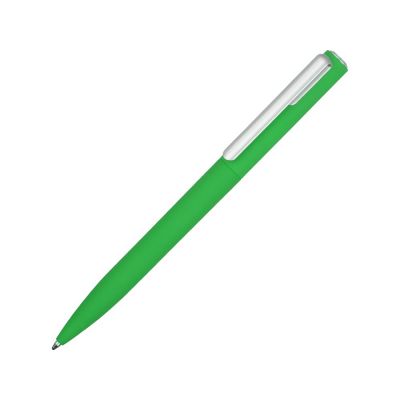 Ручка шариковая пластиковая Bon с покрытием soft touch, зеленый-0