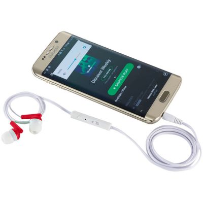 Наушники Earbuds, красный-1