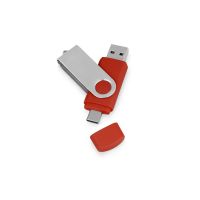 USB3.0/USB Type-C флешка на 16 Гб Квебек C, красный