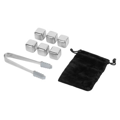 Набор для виски Skye со стальными охлаждающими камнями, щипцами, мешочком в коробке, кашированной картоном-2