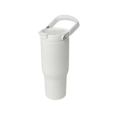 Термостакан Bronx объемом 900 мл из меди и переработанной нержавеющей стали, сертифицированной по стандарту RCS, с вакуумной изоляцией и крышкой с двойной функцией - Белый-5