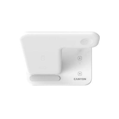 Беспроводное зарядное устройство для гаджетов 3-в-1 с технологией QI Canyon WS-303 (CNS-WCS303W), 15W, белый-3