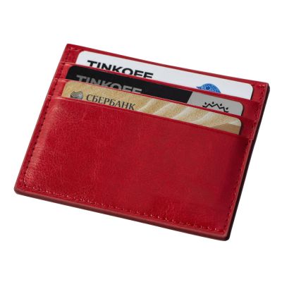 Картхолдер для 6 пластиковых карт с RFID-защитой Fabrizio, красный-1