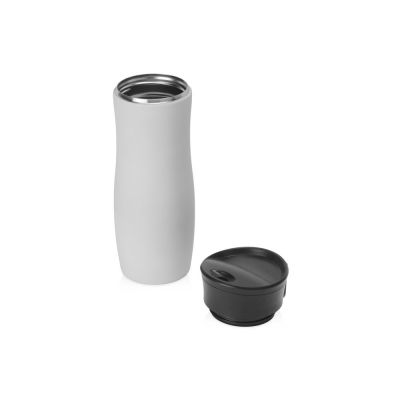 Вакуумная термокружка с кнопкой Streamline, Waterline, soft-touch, тубус, серый-2