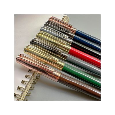 Ручка металлическая шариковая Napoli, синий/розовое золото-5