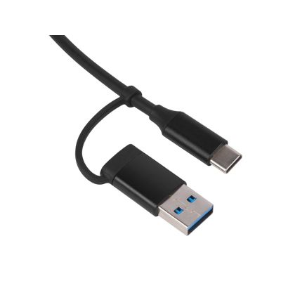 USB-хаб Link с коннектором 2-в-1 USB-C и USB-A, 2.0/3.0, черный-2