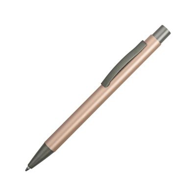 Ручка металлическая soft touch шариковая Tender, розовое золото/серый-0