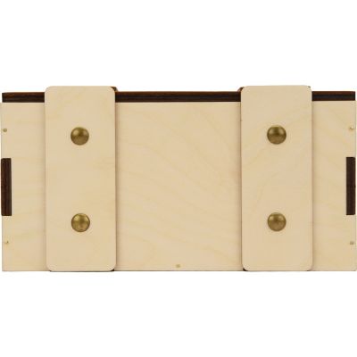 Деревянная подарочная коробка с крышкой Ларчик на бечевке-5