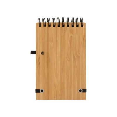 Блокнот B7 Kawasaki с обложкой из бамбука, натуральный-3