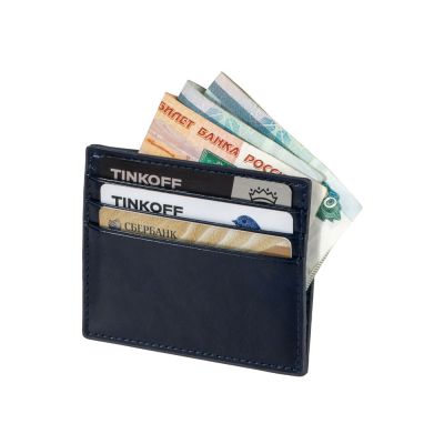 Картхолдер для 6 пластиковых карт с RFID-защитой Fabrizio, синий-2