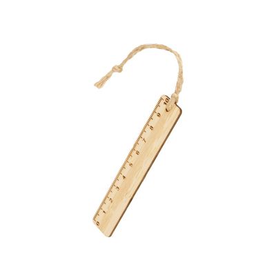Закладка с линейкой из бамбука Bookmark, натуральный-0