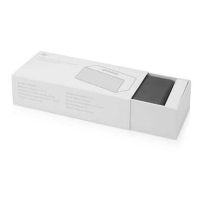 Портативная колонка Bar со стереодинамиками soft touch, серый-6