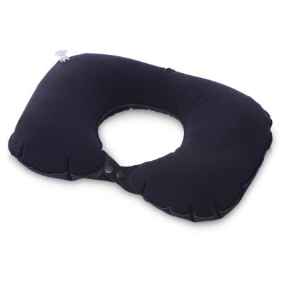 Подушка под шею с помпой Push, синий-1