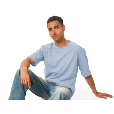 Футболка оверсайз Liyon унисекс, небесно-голубой-3