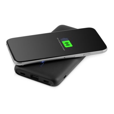 Внешний беспроводной аккумулятор с подсветкой лого Reserve X. 8000 mAh, черный-3