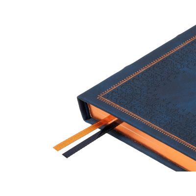 Ежедневник недатированный А5 Royal, синий с бронзовым срезом-3