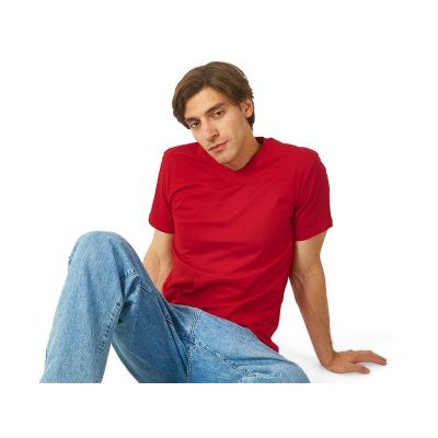 Футболка Heavy Super Club мужская с V-образным вырезом, красный-1