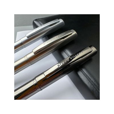 Ручка металлическая шариковая Portofino, серебристый-4