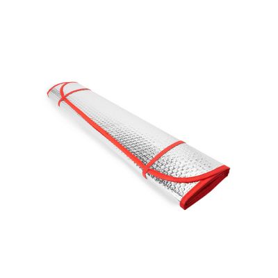 Автомобильный солнцезащитный козырек KINI, серебристый/красный-3