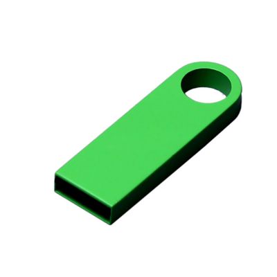 USB 2.0-флешка на 8 Гб с мини чипом и круглым отверстием, зеленый-0