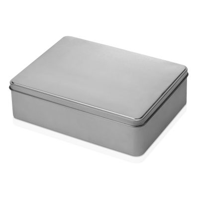 Коробка прямоугольная, серебристый-0