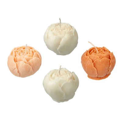 Набор свечей на подставке Пионы-2