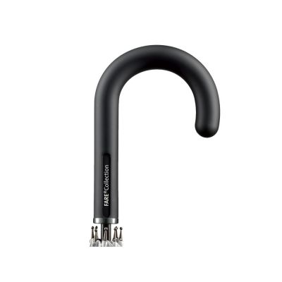 Зонт-трость 7119 Double silver, полуавтомат, серебристый/черный-3