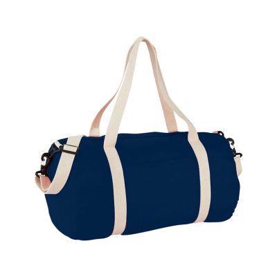 Хлопковая сумка Barrel Duffel, темно-синий/бежевый-0