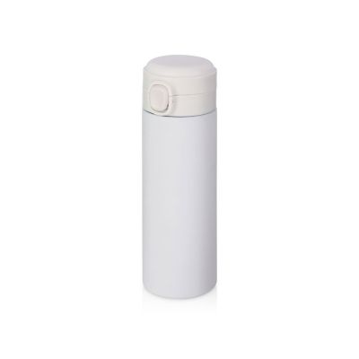 Вакуумная термокружка Waterline c кнопкой Guard, 400 мл, тубус, белый-0