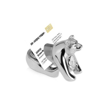 Часы Медведь, серебристый-1