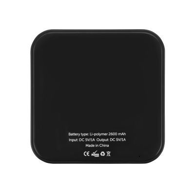 Портативное зарядное устройство (power bank) Квадрум, 2600 mAh, черный-6