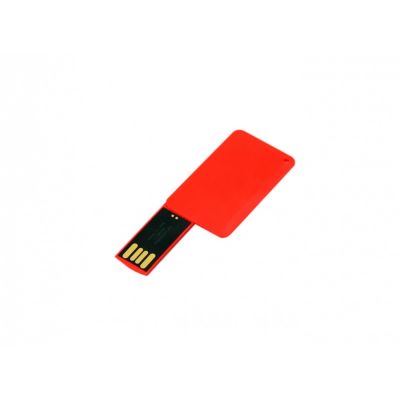USB-флешка на 32 Гб в виде пластиковой карточки, красный-1