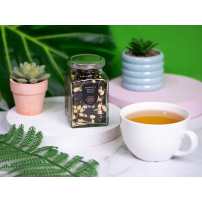 Чай зеленый, серия Bouquet, моли хуа с бутонами жасмина, стеклянная банка-4