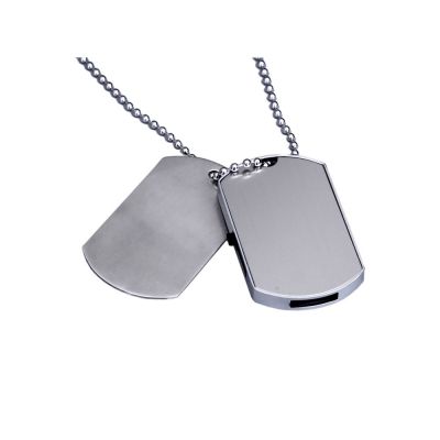 Флешка Армейский жетон (Armi.64.S, I= 64 Гб, Металлический корпус, металлические вставки. Без перс.)-1