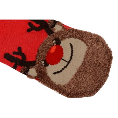 Набор носков с рождественской символикой в мешке мужские, 2 пары, красный-5