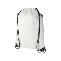 Рюкзак-мешок  на шнурке Evergreen из переработанного нетканого материала, белый