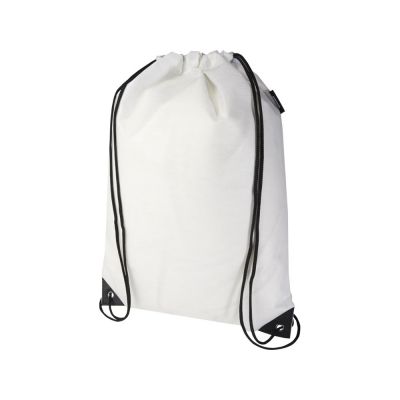 Рюкзак-мешок  на шнурке Evergreen из переработанного нетканого материала, белый-0