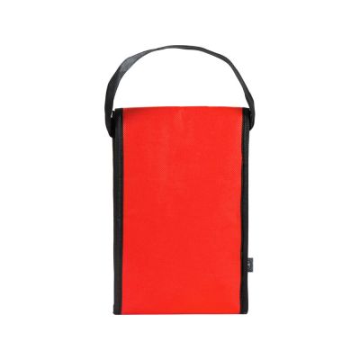 Сумка-холодильник Reviver на липучке из нетканого переработанного материала, красный-3