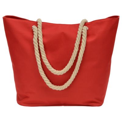Сумка Seaside для шопинга и пляжа с широким дном, красный-2