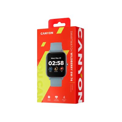 Смарт-часы Canyon SW-74 Wildberry , IP67, синий-5