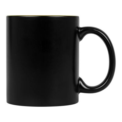 Кружка с покрытием для гравировки Subcolor BLK, черный/желтый-2