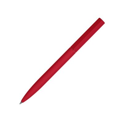Шариковая металлическая ручка Minimalist софт-тач, красный-0