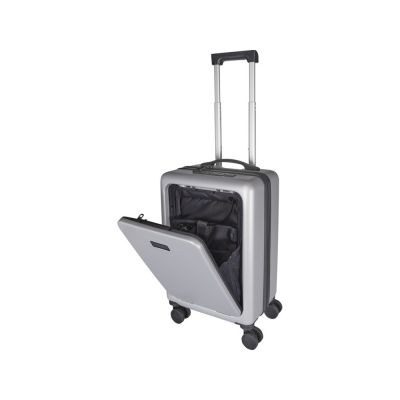 Rover Pro 20-дюймовый чемодан на колесах из материалов, переработанных согласно стандарту GRS, объемом 40 л - Серебряный-3