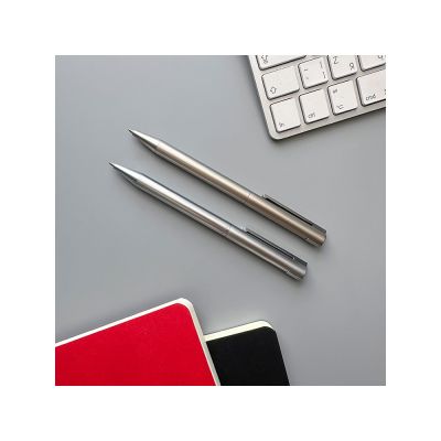 Ручка металлическая шариковая Bergamo, серебристый-5