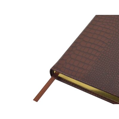 Ежедневник недатированный А5 Amazonia, коричневый с золотым обрезом-3