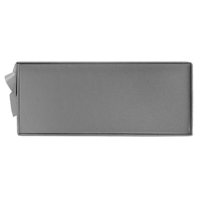 Коробка разборная на магнитах с лентами, серебристый-5