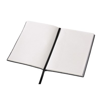 Блокнот из RPET-фетра А5 Felt, гибкая обложка, 80 листов 70 гр/м2 белой бумаги, темно-серый-3