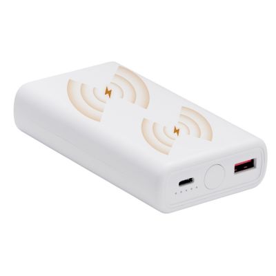 Внешний беспроводной аккумулятор 2-в-1 с функцией зарядки Apple Watch, QC/PD AtomIQ, 10000 мАч, белый-3